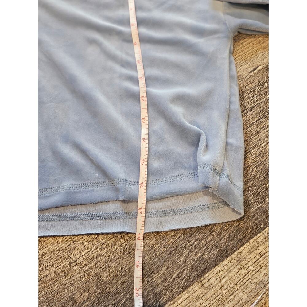 Altar'd state womens XL velour crop hoodie shorts track suit set baby blue y2k - Picture 4 of 8